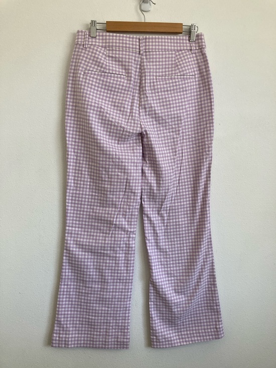 LOFT Pants Lavender and White Gingham Trousers Size 6 - Picture 2 of 5